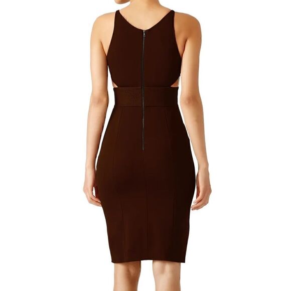 Narciso Rodriguez Oxblood Cut Out Sheath - Picture 2 of 10